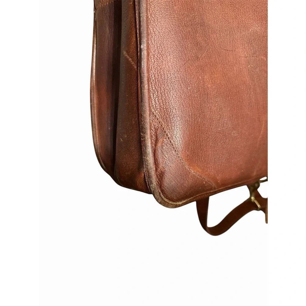 VINTAGE ORVIS Leather‎ Briefcase Messenger Laptop Bag - With SHOULDER STRAP